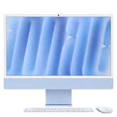 iMac 24" con display Retina 4,5K: Chip Apple M4 con CPU 10-core e GPU 10-core, 16GB, 256GB SSD - Blu