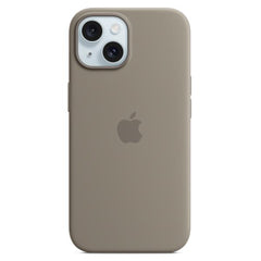 Custodia MagSafe in silicone per iPhone 15 Plus - Grigio creta