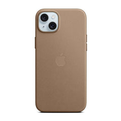 Custodia MagSafe in tessuto FineWoven per iPhone 15 Plus - Grigio talpa