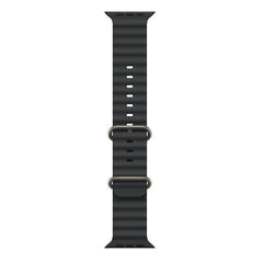 Cinturino Ocean nero (49 mm) - Titanio naturale