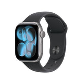 Apple Watch Series 11 GPS + Cellular, Cassa 42 mm in alluminio grigio siderale con Cinturino Sport nero - e M/L