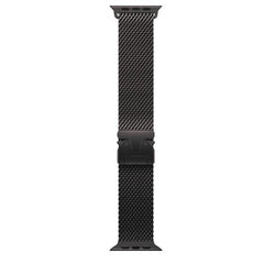 Loop in maglia milanese in titanio nero (49 mm) - Medium