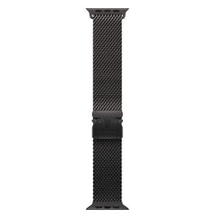 Loop in maglia milanese in titanio nero (49 mm) - Small