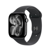Apple Watch Series 11 GPS, Cassa 46 mm in alluminio Jet Black con Cinturino Sport nero - S/M
