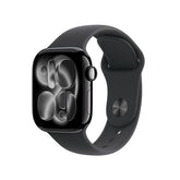 Apple Watch Series 11 GPS + Cellular, Cassa 42 mm in alluminio Jet Black con Cinturino Sport nero - S/M