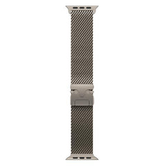Loop in maglia milanese in titanio naturale (49 mm) - Medium