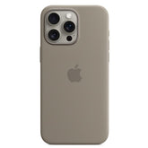 Custodia MagSafe in silicone per iPhone 15 Pro Max - Grigio creta