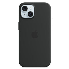 Custodia MagSafe in silicone per iPhone 15 Plus - Nero