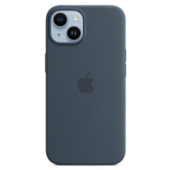 Custodia MagSafe in silicone per iPhone 14 Plus - Blu tempesta