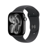 Apple Watch Series 11 GPS + Cellular, Cassa 46 mm in alluminio Jet Black con Cinturino Sport nero - S/M