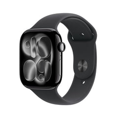 Apple Watch Series 11 GPS + Cellular, Cassa 46 mm in alluminio Jet Black con Cinturino Sport nero - S/M