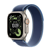 Apple Watch Ultra 3 GPS + Cellular, Cassa 49 mm in titanio naturale con Trail Loop blu/blu acceso - S/M