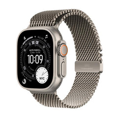 Apple Watch Ultra 3 GPS + Cellular, Cassa 49 mm in titanio naturale con Loop in maglia milanese in titanio naturale - Large