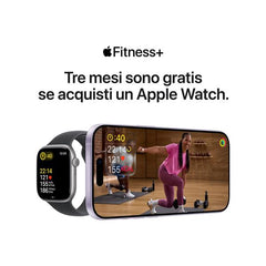 Apple Watch Series 11 GPS, Cassa 42 mm in alluminio color argento con Cinturino Sport viola nebbia - S/M