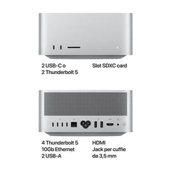Mac Studio: Chip Apple M4 Max con CPU 14-core, GPU 32-core, 36GB, 512GB