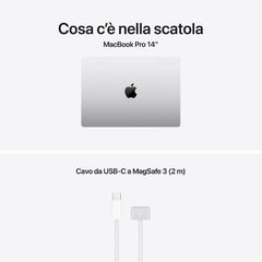 MacBook Pro 14": Chip Apple M5 con CPU 10-core e GPU 10-core, 16GB, 1TB SSD - Argento