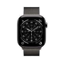 Apple Watch Series 11 GPS + Cellular, Cassa 46 mm in titanio ardesia con Loop in maglia milanese ardesia - S/M