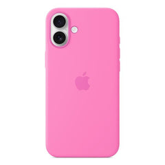 Custodia MagSafe in silicone per iPhone 16 Plus - Rosa peonia