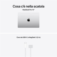 MacBook Pro 14": Chip Apple M5 con CPU 10-core e GPU 10-core, 32GB, 1TB SSD - Argento