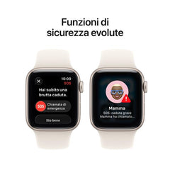 Apple Watch SE 3 GPS, Cassa 40 mm in alluminio galassia con Cinturino Sport galassia - S/M