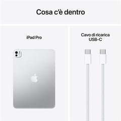 iPad Pro 11" Wi‑Fi + Cellular 1TB con vetro nanotexture - Argento