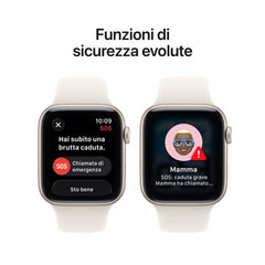 Apple Watch SE 3 GPS, Cassa 44 mm in alluminio galassia con Cinturino Sport galassia - M/L