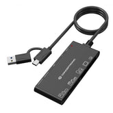 LETTORE DI SCHEDE 3-in-1 USB-C (SD x2, Micro SD/T-Flash x2, MS x1, CF x1, xD x1)