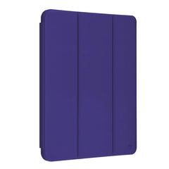 BOOKFOLIO - Custodia a libro colore blu con funzione stand, porta pennino compatibile con Apple iPad 7 gen/8 gen/9 gen