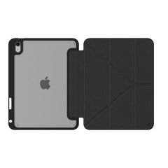 BOOKMAG- Custodia a libro, con retro cover trasparente, ultra sottile, materiale resistente agli urti, on/off display compatibile con Apple iPad 11" 11th gen/ iPad 10.9"