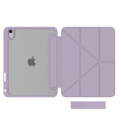 BOOKMAG- Custodia a libro, con retro cover trasparente, ultra sottile, materiale resistente agli urti, on/off display compatibile con Apple iPad 11" 11th gen/ iPad 10.9"