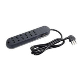 Multipresa SLIM6 bipasso con interruttore safe e cavo - grigia