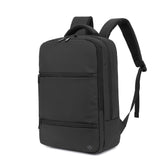 BUSINESSBPACK - Zaino per laptop fino a 15.6", due tasche esterne, due tasche interne, chiusura zip, imbottitura interna, predisposizione per trolley