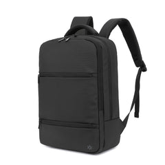 BUSINESSBPACK - Zaino per laptop fino a 15.6", due tasche esterne, due tasche interne, chiusura zip, imbottitura interna, predisposizione per trolley