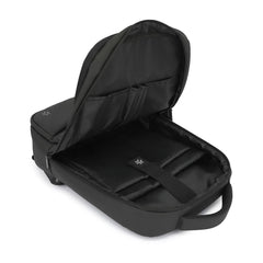 BUSINESSBPACK - Zaino per laptop fino a 15.6", due tasche esterne, due tasche interne, chiusura zip, imbottitura interna, predisposizione per trolley