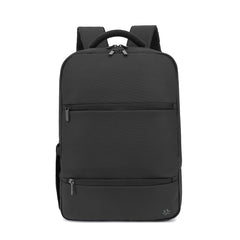 BUSINESSBPACK - Zaino per laptop fino a 15.6", due tasche esterne, due tasche interne, chiusura zip, imbottitura interna, predisposizione per trolley