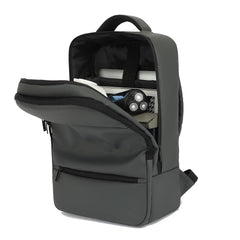 BUSINESSBPACK - Zaino per laptop fino a 15.6", due tasche esterne, due tasche interne, chiusura zip, imbottitura interna, predisposizione per trolley
