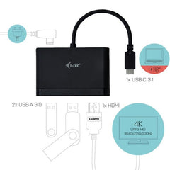 Docking Travel Video USB-C a 1x HDMI 4K + 2x USB 3.2 gen 1+ 1 x USB-C Dati / PD 60W