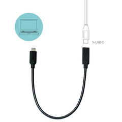 Cavo USB-C di prolunga 30 CM velocità fino a Gbps 4K/60Hz, PD fino a 60W