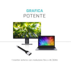 Adattatore Video USB-C a Display port (1xDP) 4K/60 Hz