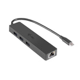 HUB USB-C a 3 porte USB-A 3.2 + RJ45 LAN Ethernet