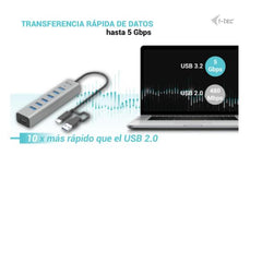 HUB USB - Usb-A / Usb-C - a 7 Porte USB A 3.2 Gen 1 (BC 1.2 fino a 7,5 per porta)