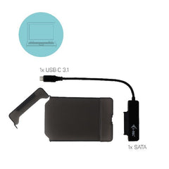 Box Esterno USB-C 3.1 Gen. 2 per 2.5” SATA - nero