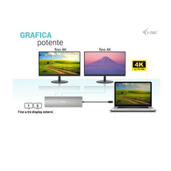 Dock USB-C METAL Doppio Monitor: 2x HDMI + PD 100W