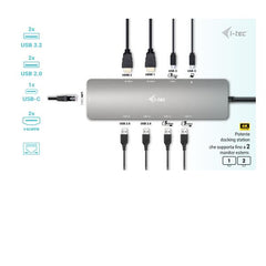 Dock USB-C METAL Doppio Monitor: 2x HDMI + PD 100W