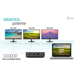 Docking Station USB-C Triplo Monitor (3 Monitor: 1xHDMI, 2xDP) + PD 100W