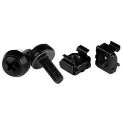 Viti di fissaggio e dadi ingabbiati per server rack - M5 x 12mm - confezione da 50, nero