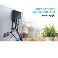 Docking Station USB3.0 /USB C Doppio MONITOR (Porte Video: 2xDP+2XHDMI) + PD100W con alimentatore