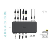 DOCKING STATION UNIVERSALE USB 3.0 / USB-C / TB Doppio Monitor (2xDP+2xHDMI) + PD100W con Alimentatore
