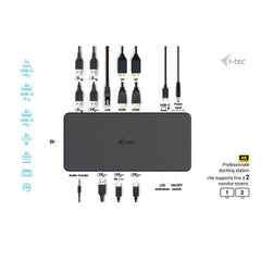 DOCKING STATION UNIVERSALE USB 3.0 / USB-C / TB Doppio Monitor (2xDP+2xHDMI) + PD100W con Alimentatore