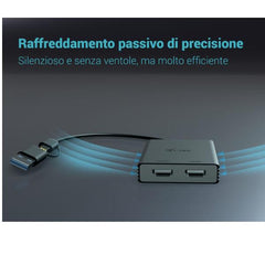 Adattatore Video Universale USB-A/USB-C Doppio Monitor HDMI 4K/60Hz (2xHDMI)